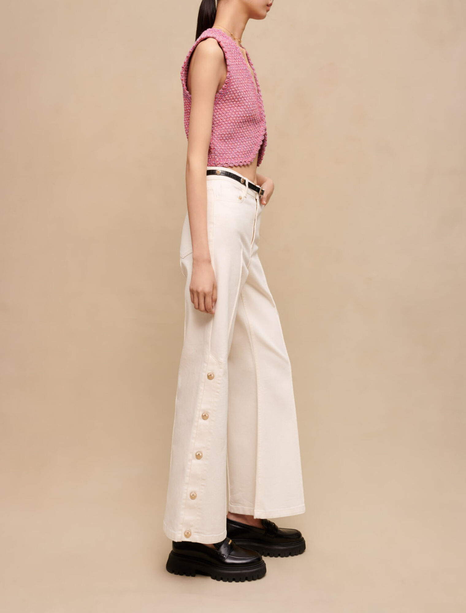 Tweed cropped top