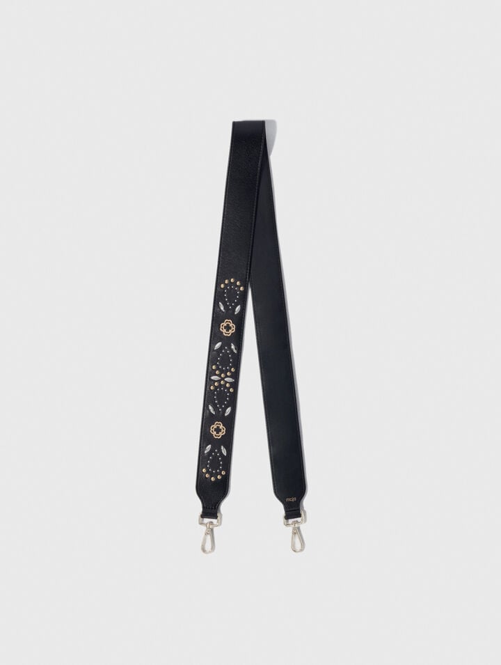 Studded leather strap