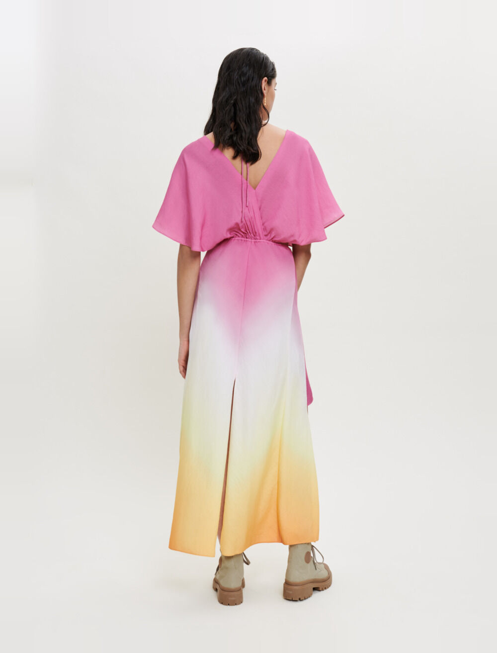 Tie and Dye scarf dress Dresses Maje