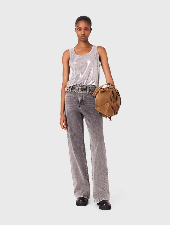 Metallic vest top