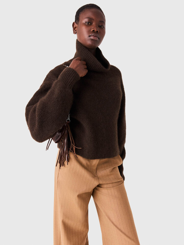 Yak blend roll-neck jumper