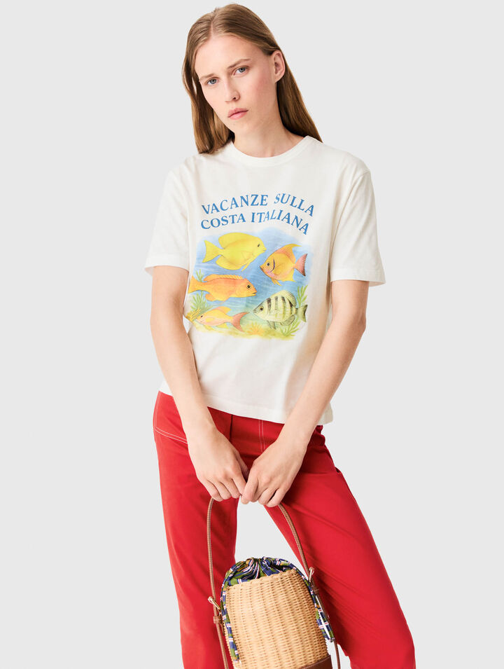T-shirt with fish print