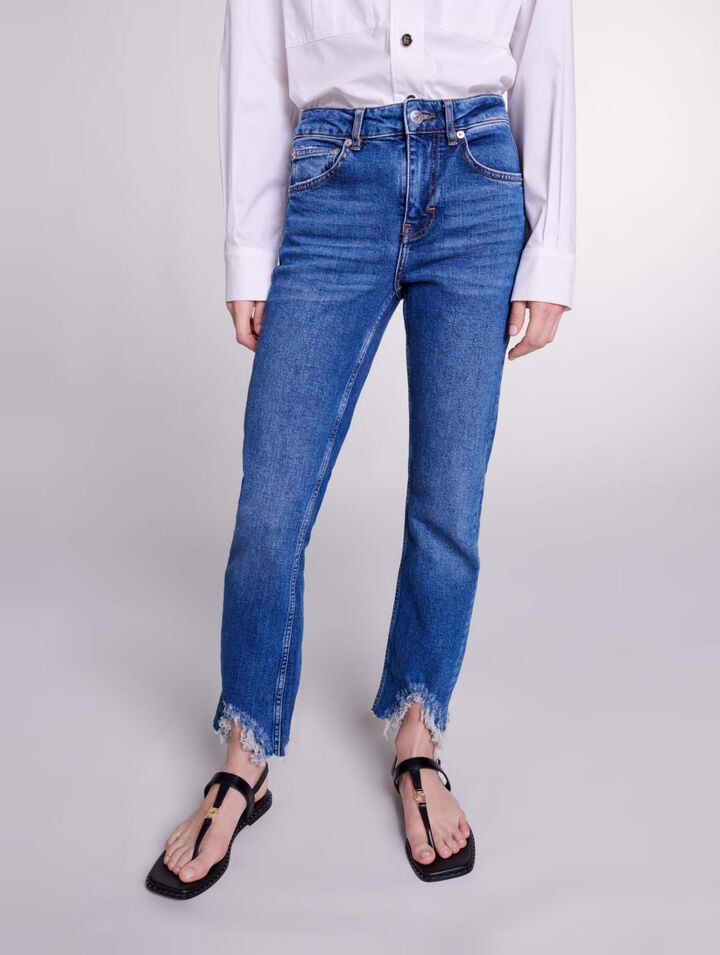 Skinny ripped jeans