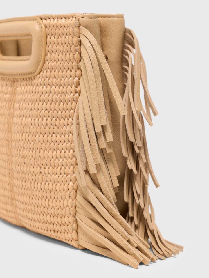 Raffia effect M Mini bag