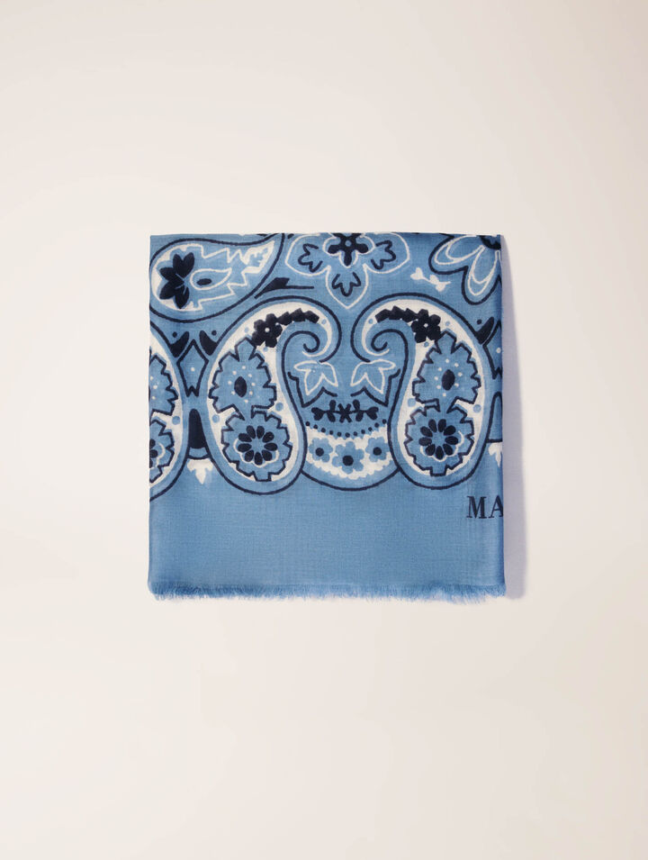 Bandana print shawl