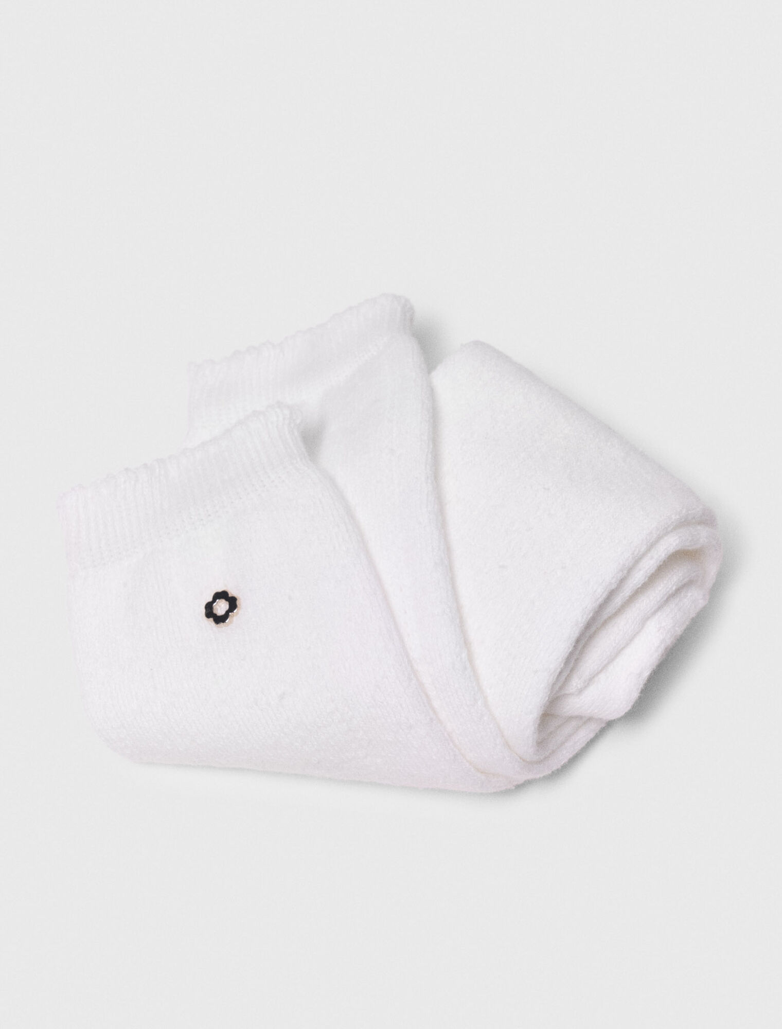 Knee-high pointelle socks