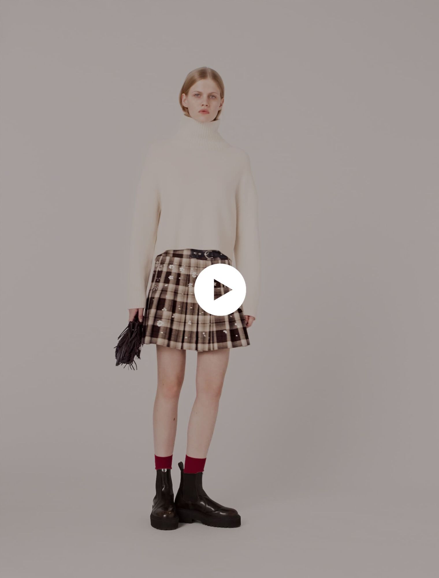 Rhinestone checked kilt