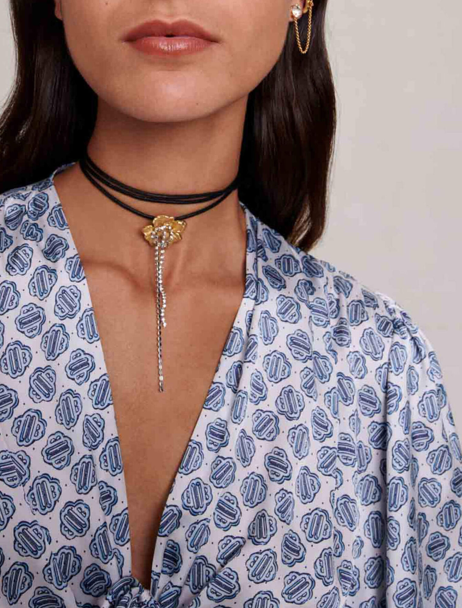 Long asymmetric satin dress