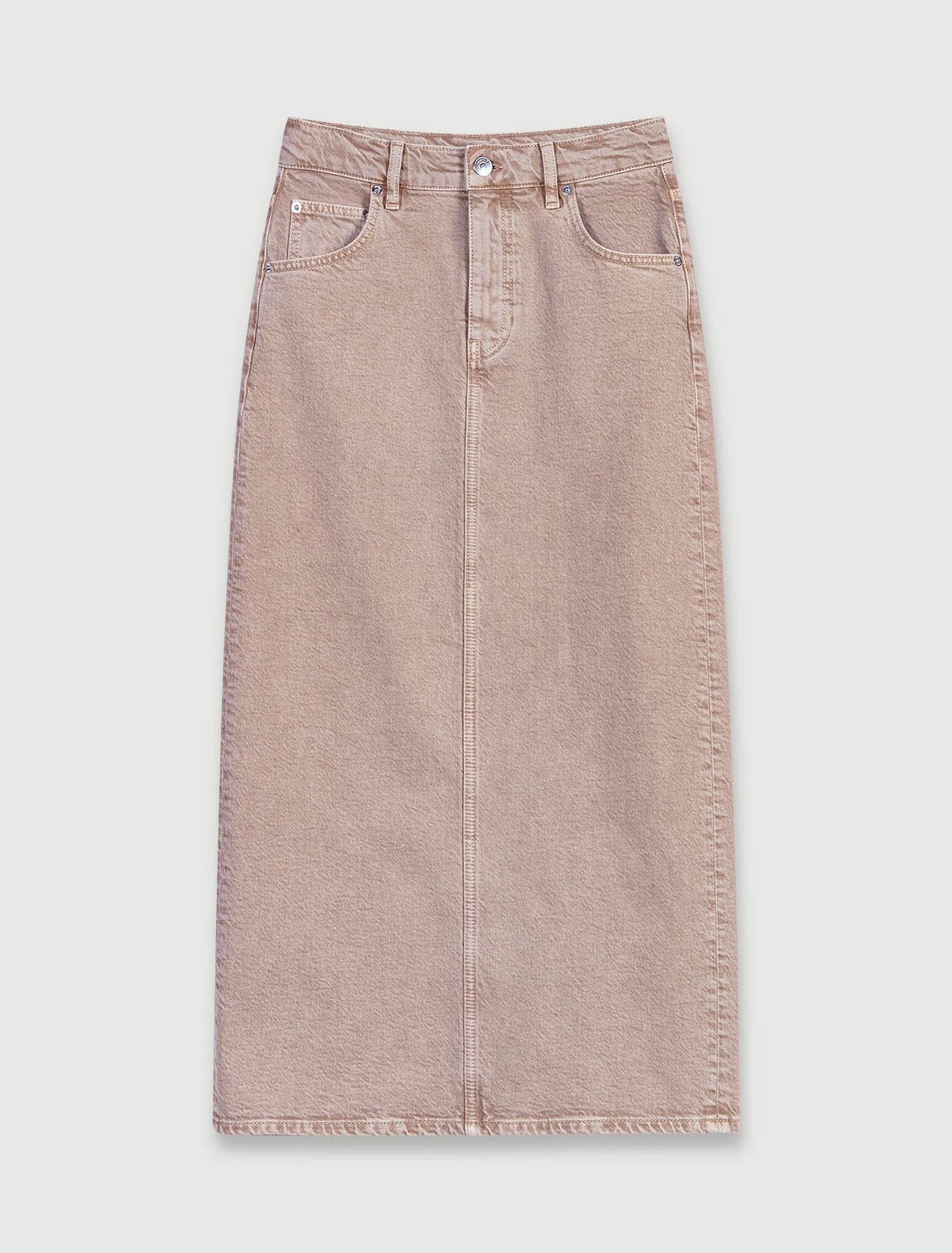 Long denim skirt