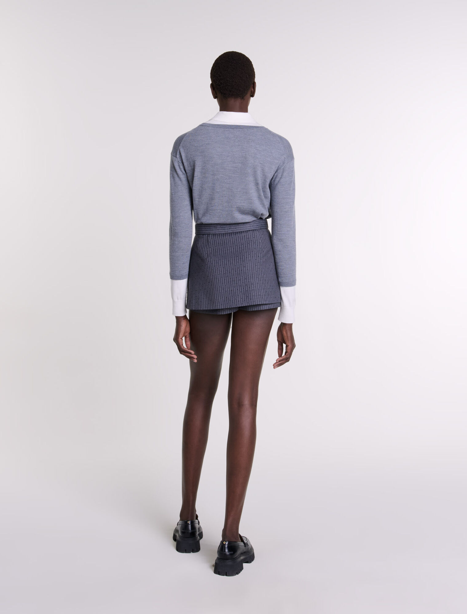 Rhinestone layered skort