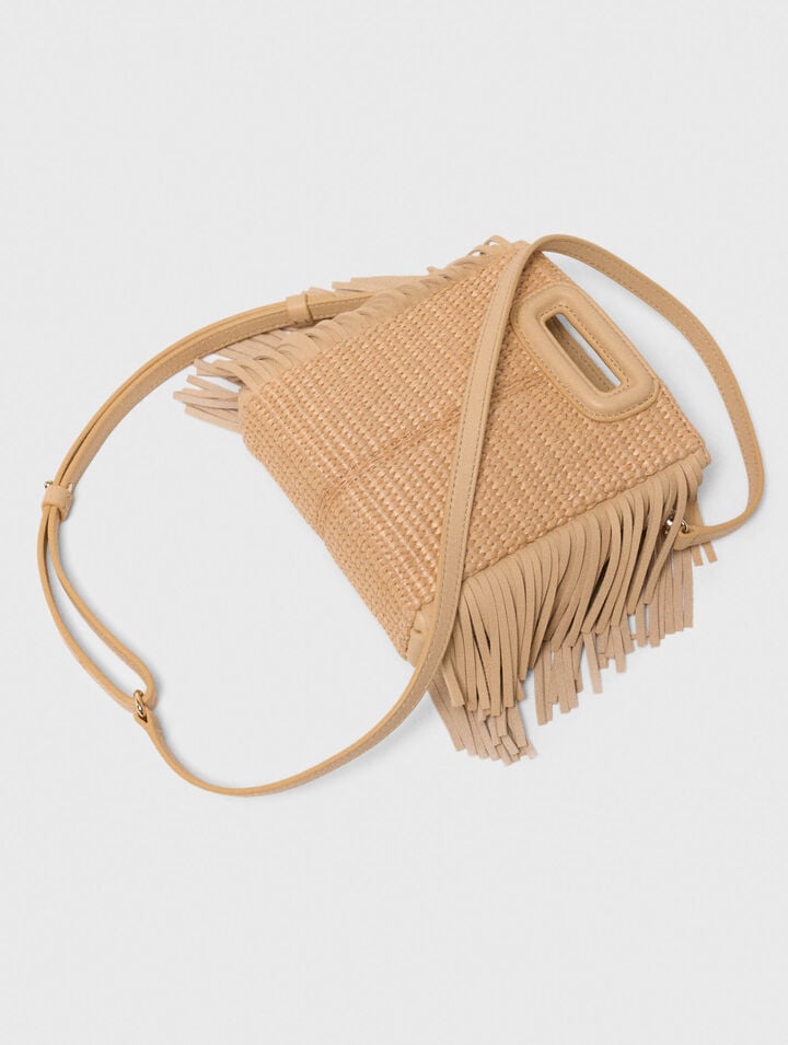 Raffia effect M Mini bag