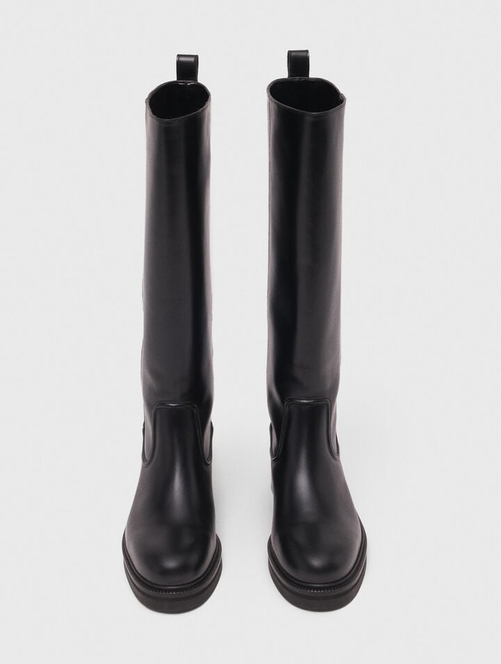 Leather boots