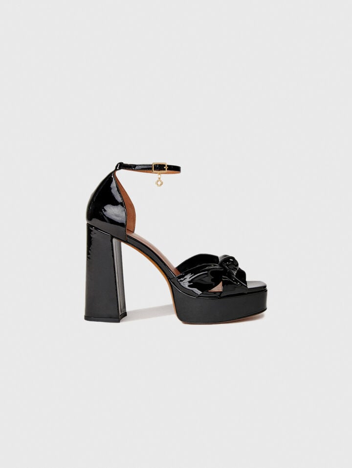 Leather platform sandals