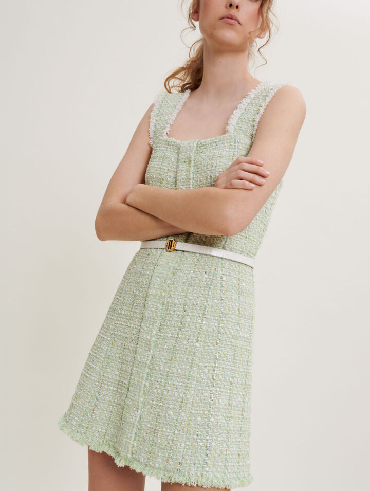 Shiny tweed dress