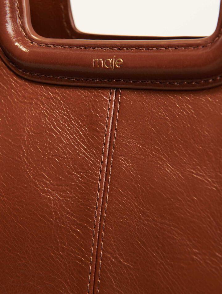 Crackled leather M bag