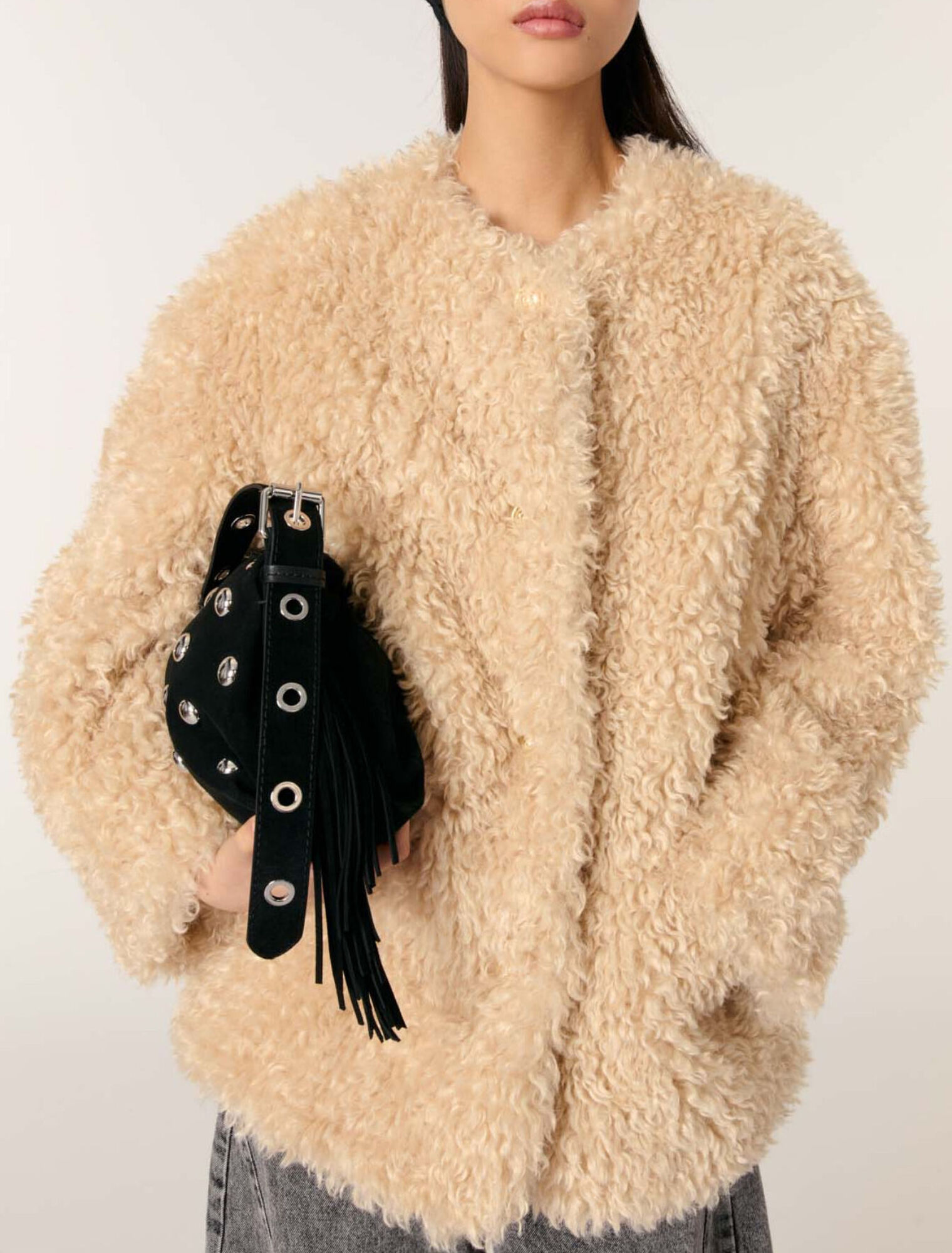 Short faux fur coat