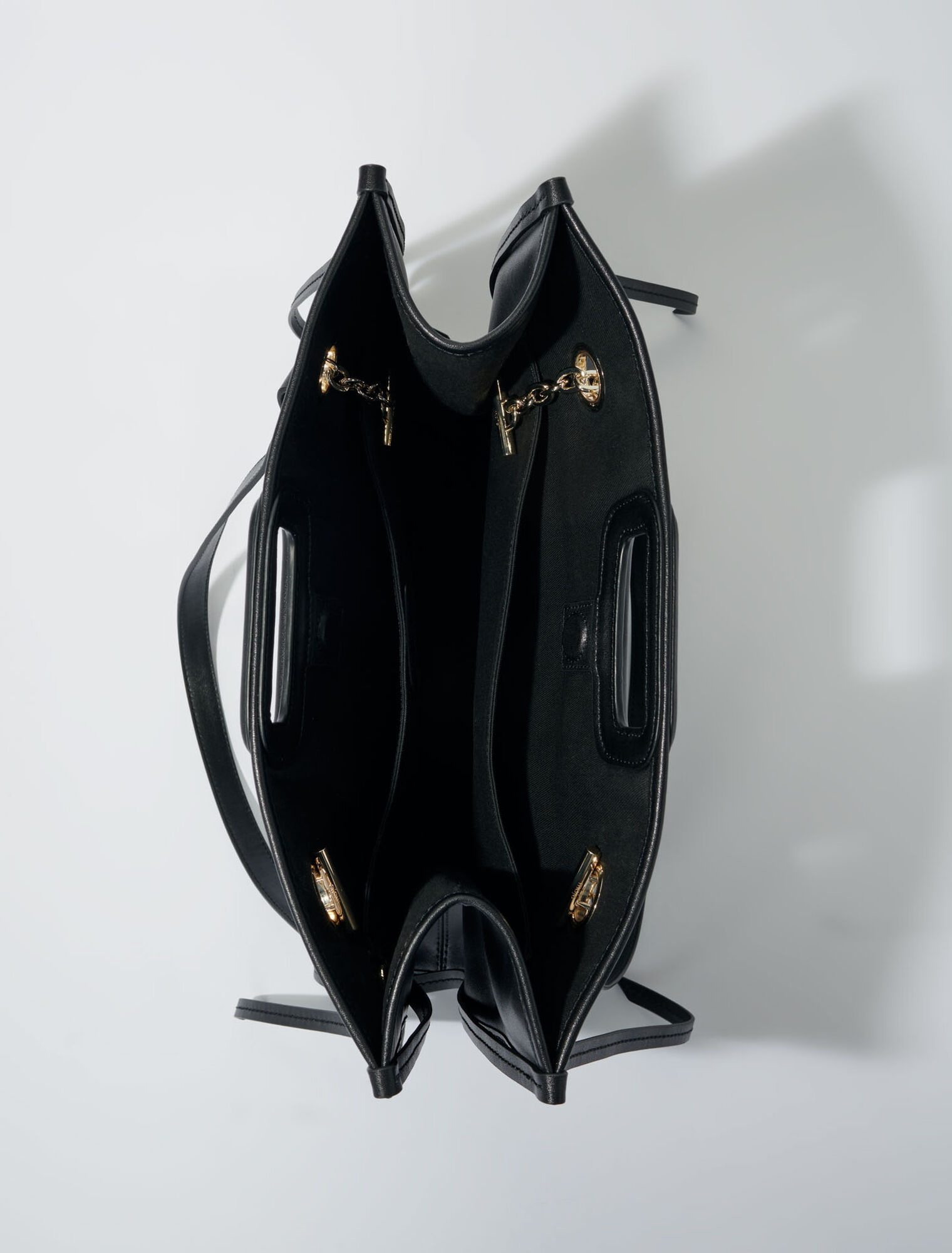 Leather tote bag