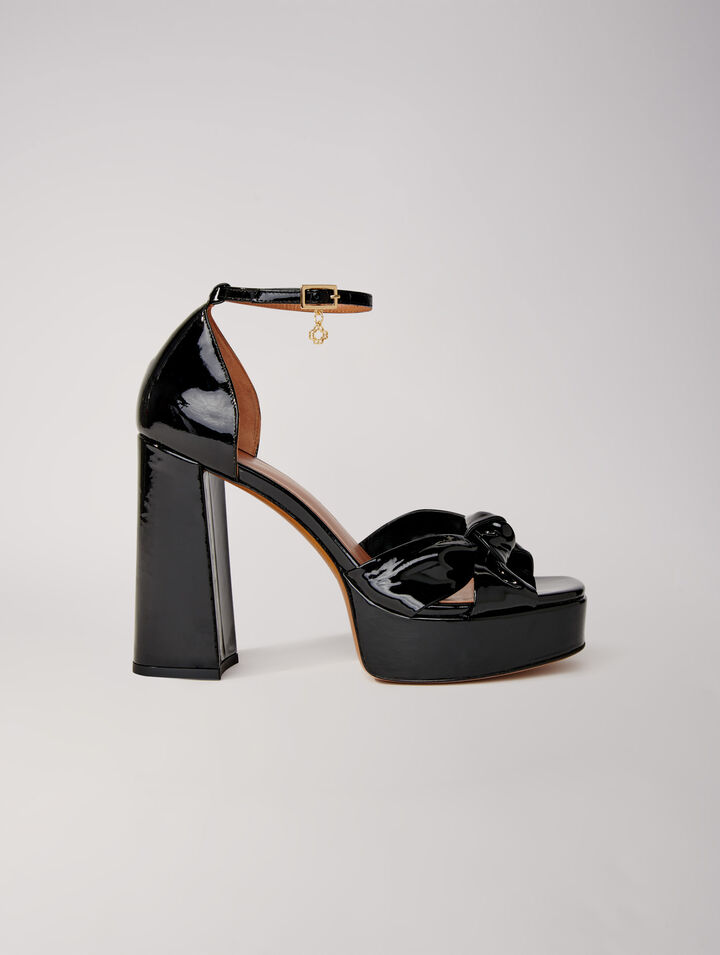 Leather platform sandals