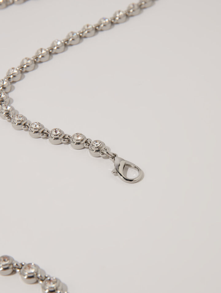 Chain and rhinestone belt
