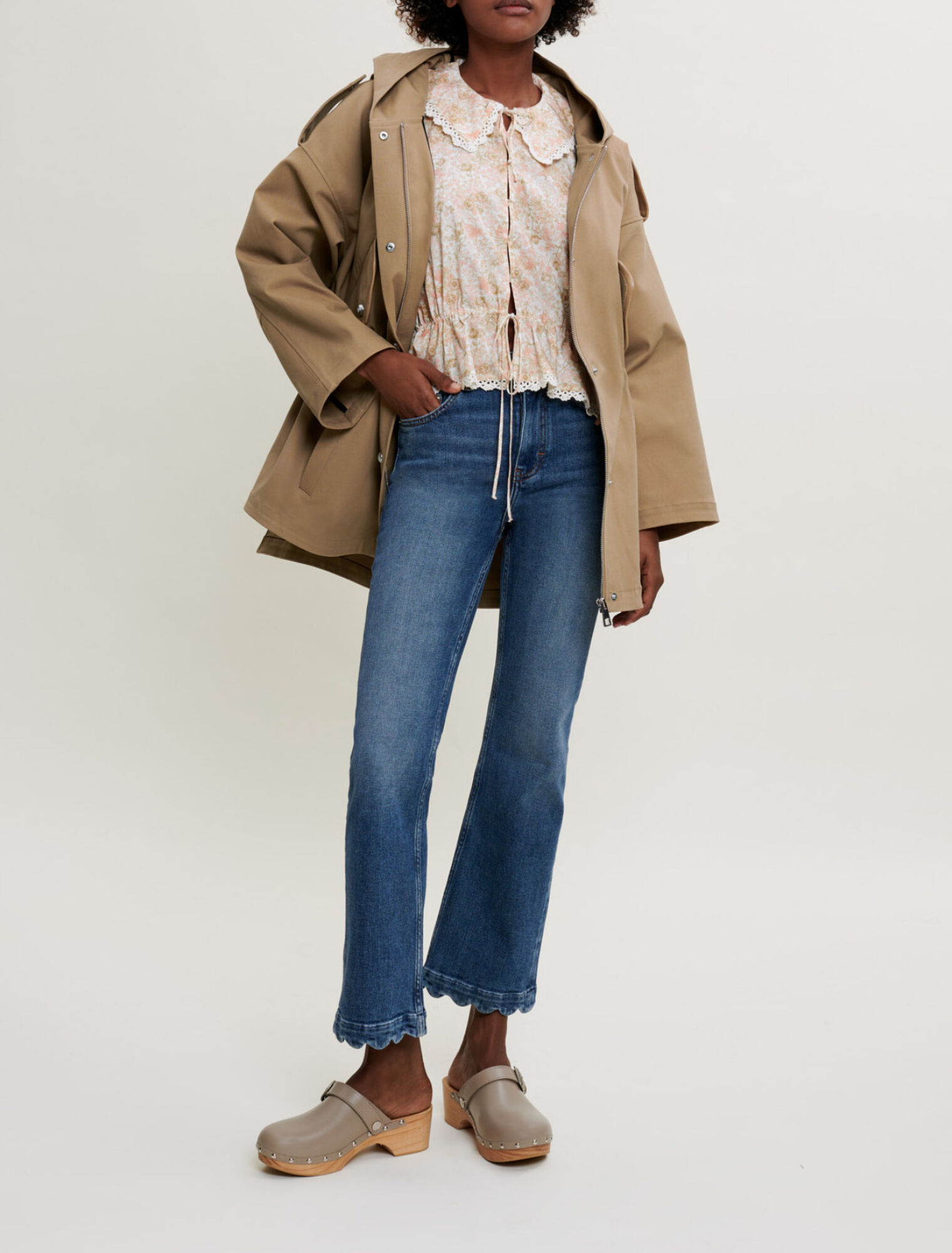 Oversized cotton coat 