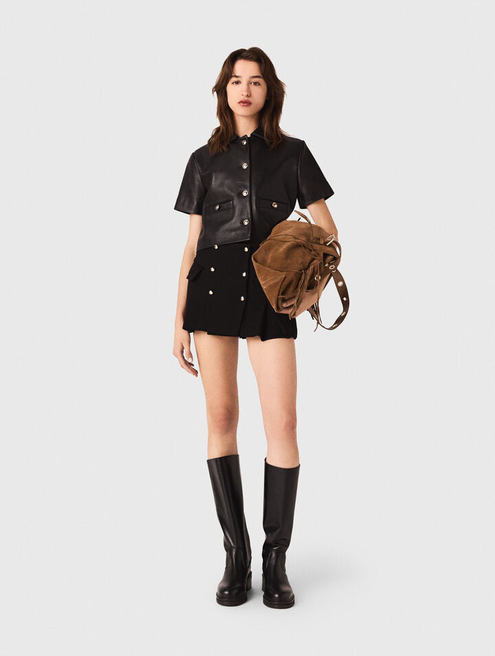 Tailored mini skirt
