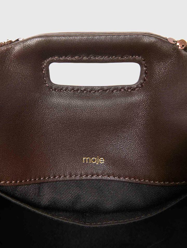 Sequinned Miss M mini bag