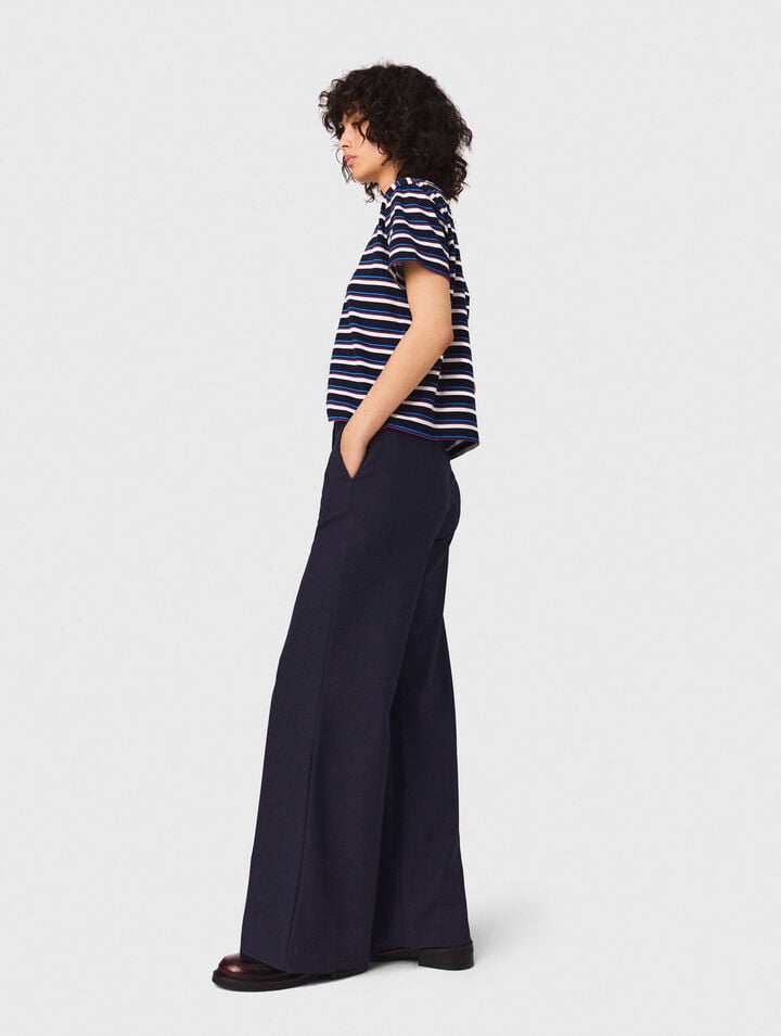Suit trousers with pintucks