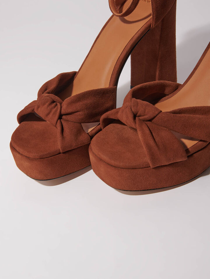 Suede platform sandals