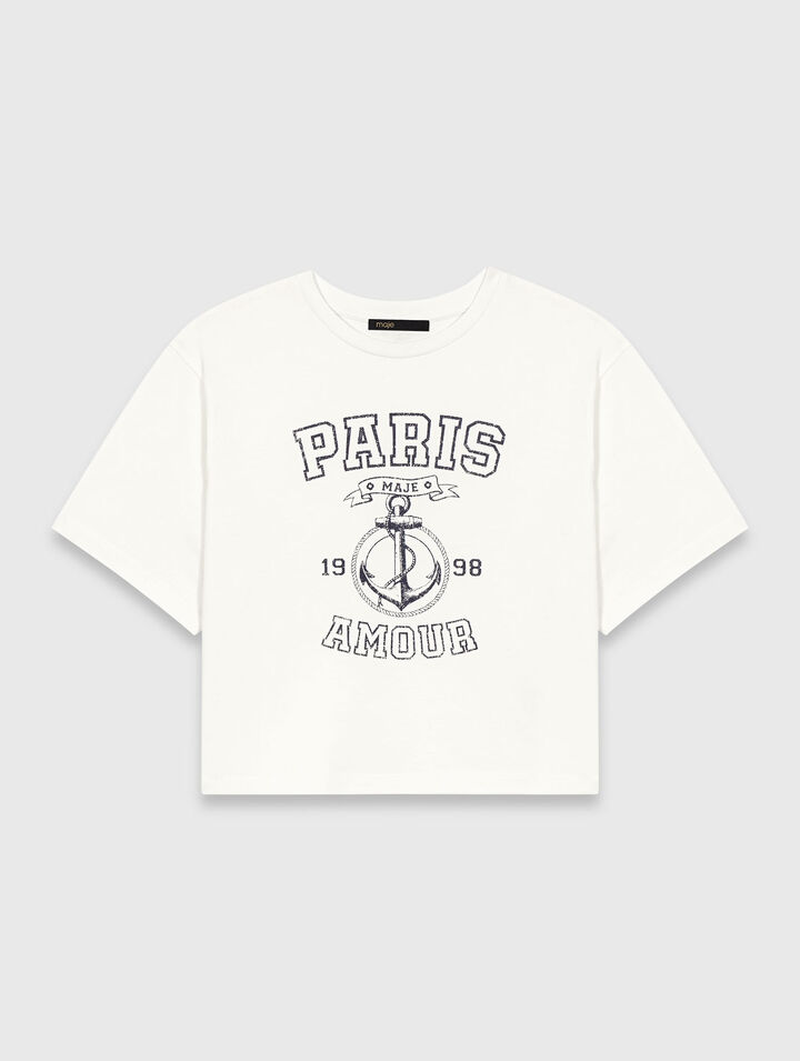 Sailor-print T-shirt