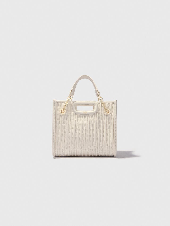 Mini quilted leather tote bag