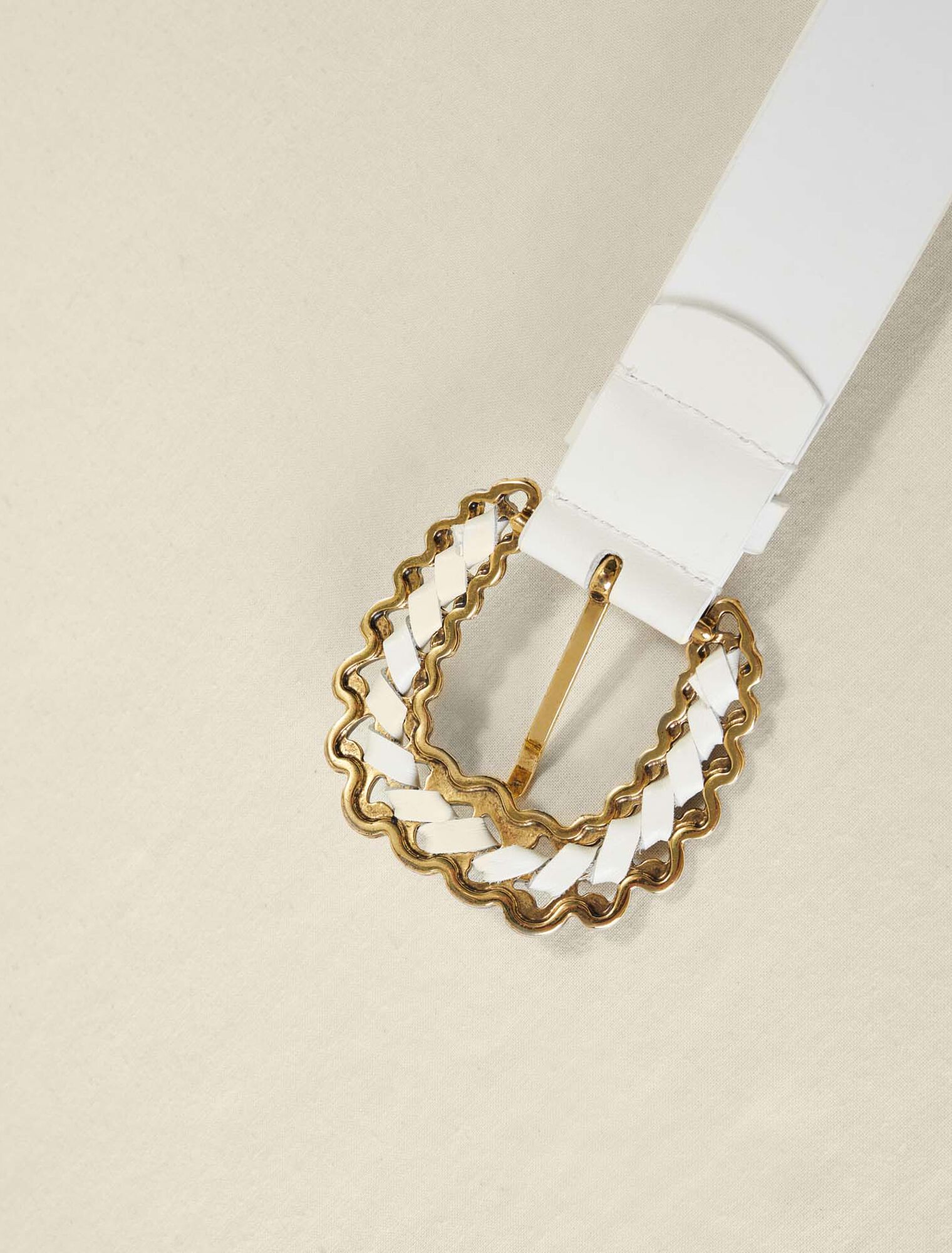 Belt with diamanté buckle