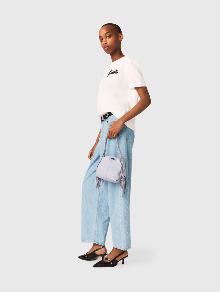 T-shirt with embroidered Paris logo