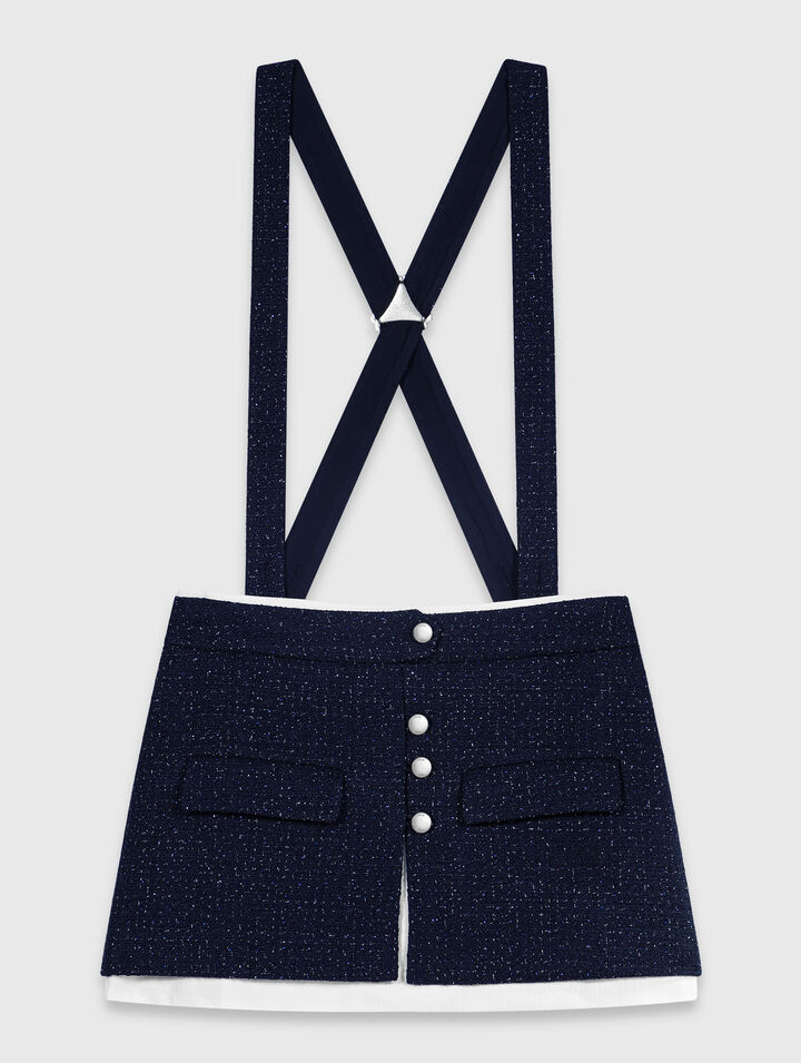 Contrast tweed shorts