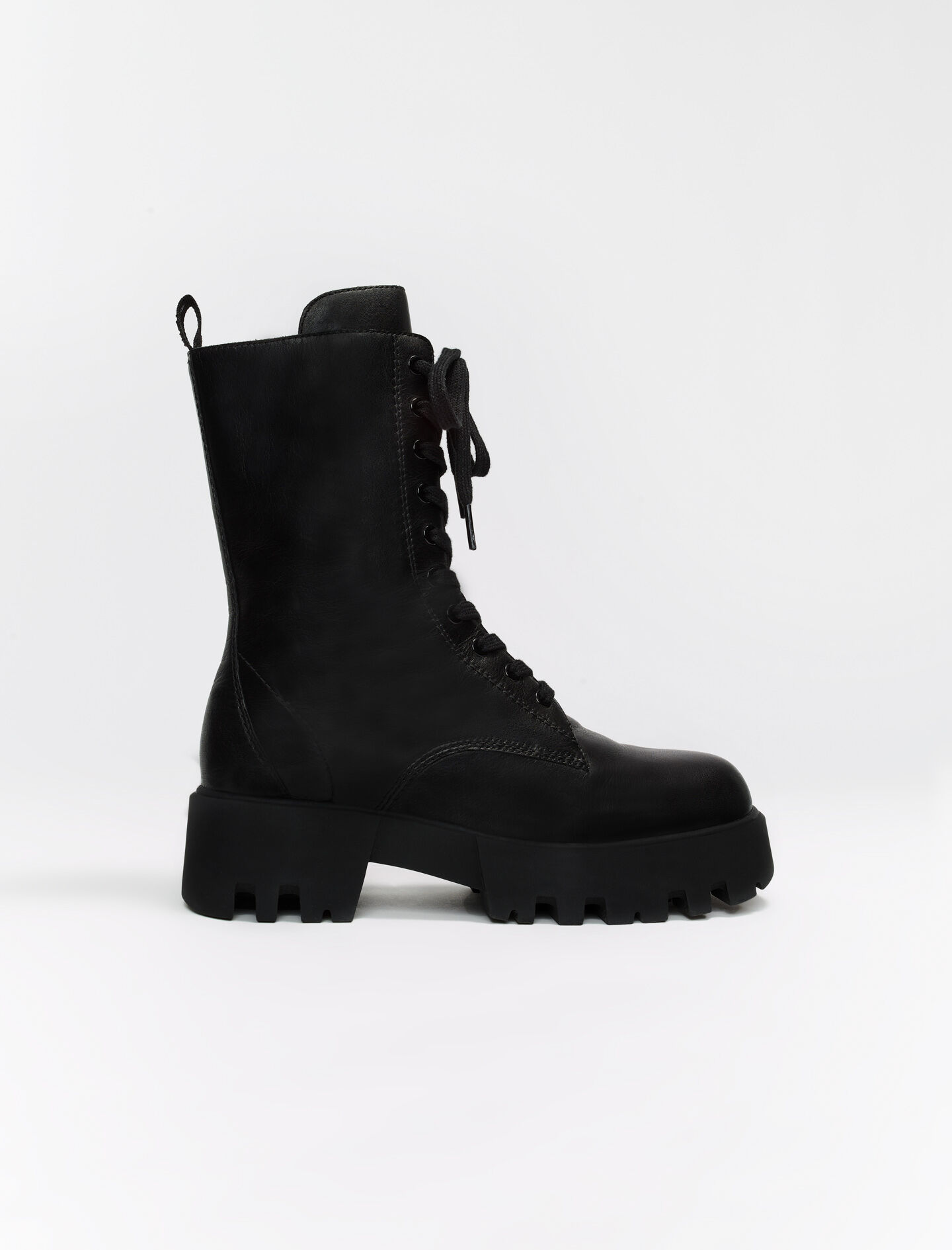 Smooth leather ankle boots Shoes Maje