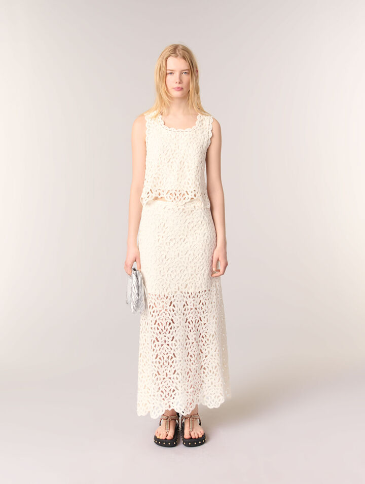 Long crochet skirt
