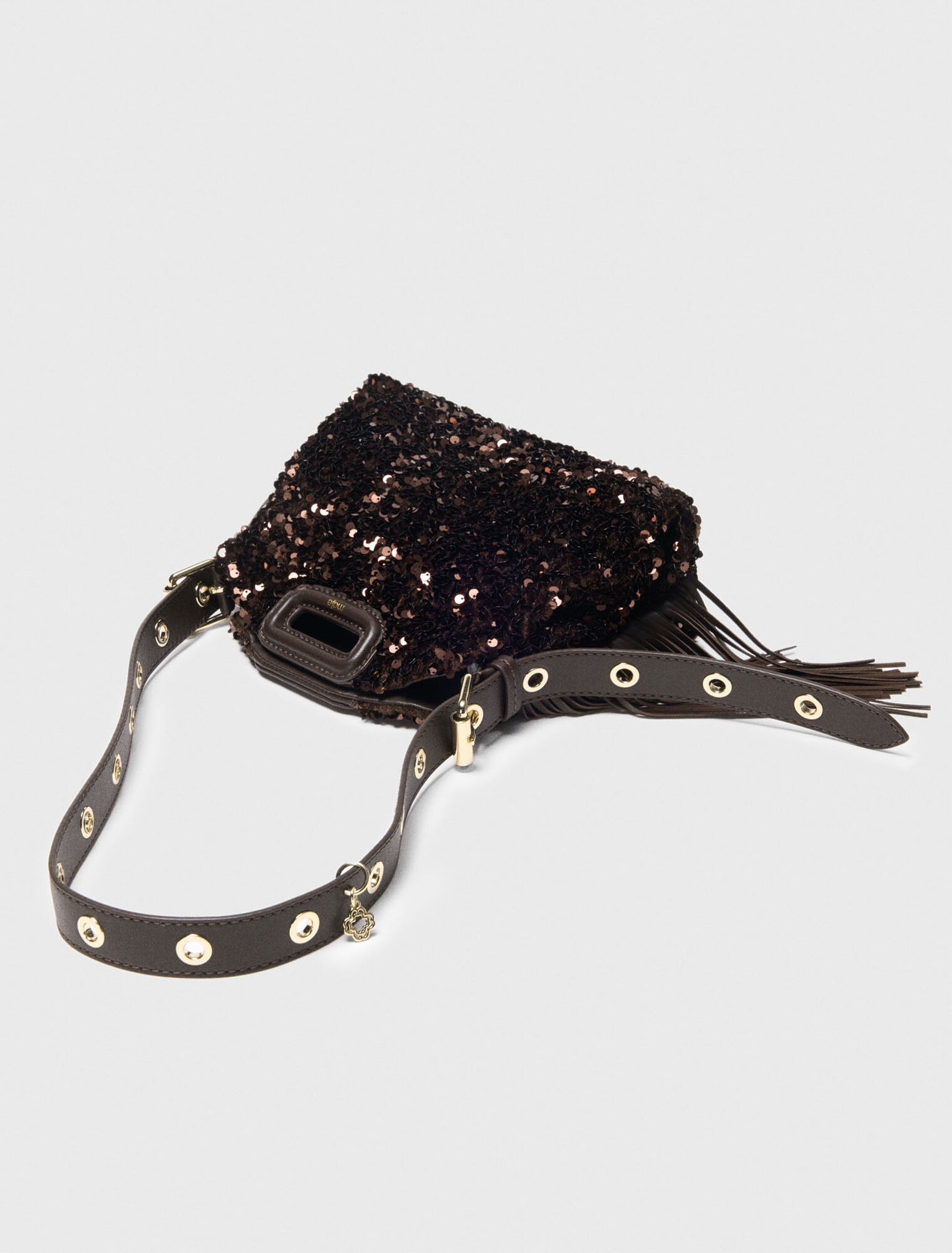 Sequinned Miss M mini bag