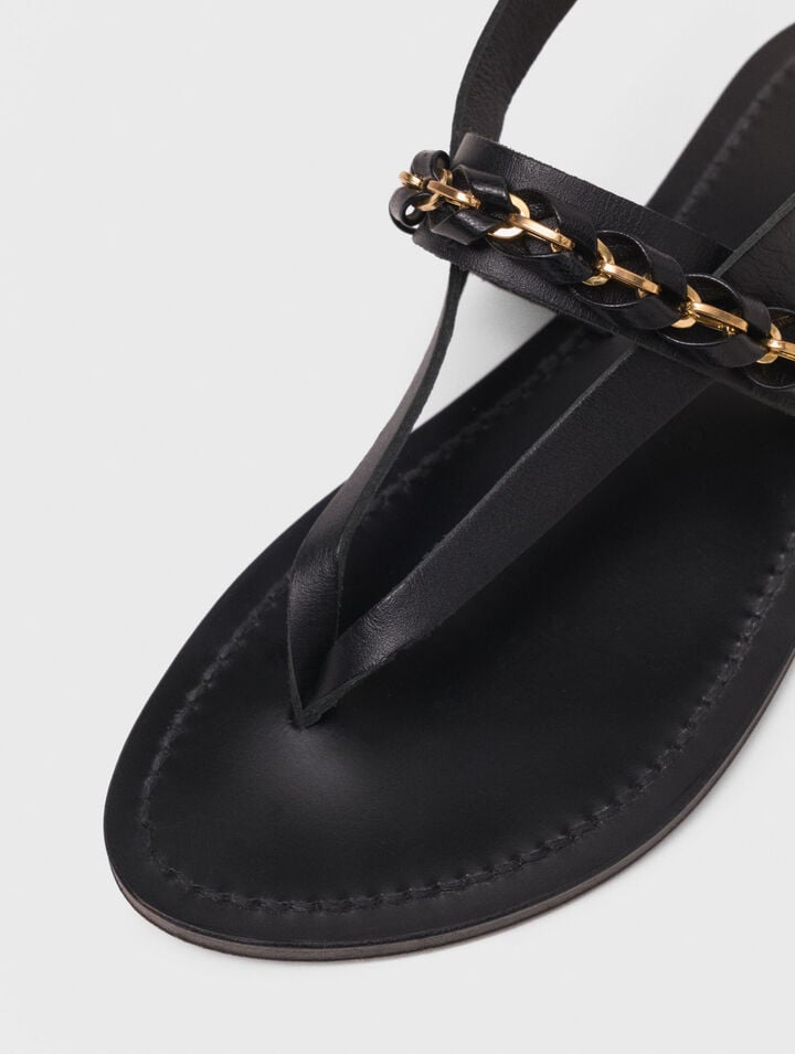 K.Jacques flat leather sandals