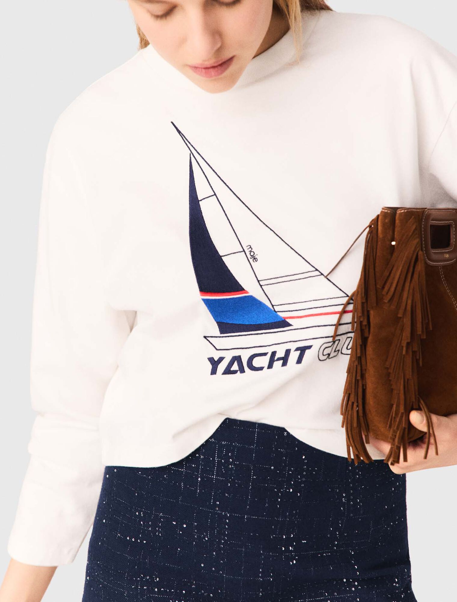 Boat print T-shirt