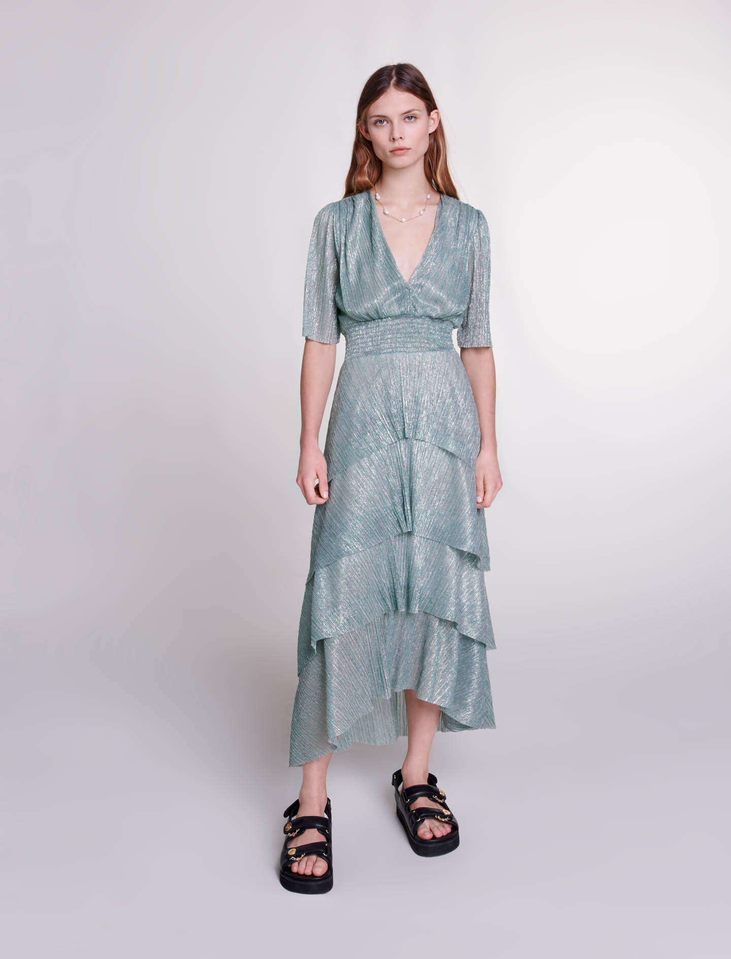 Maje robe lurex new arrivals