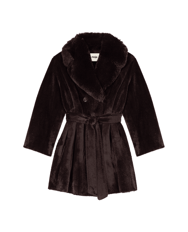 Mid-Length Faux Fur Coat